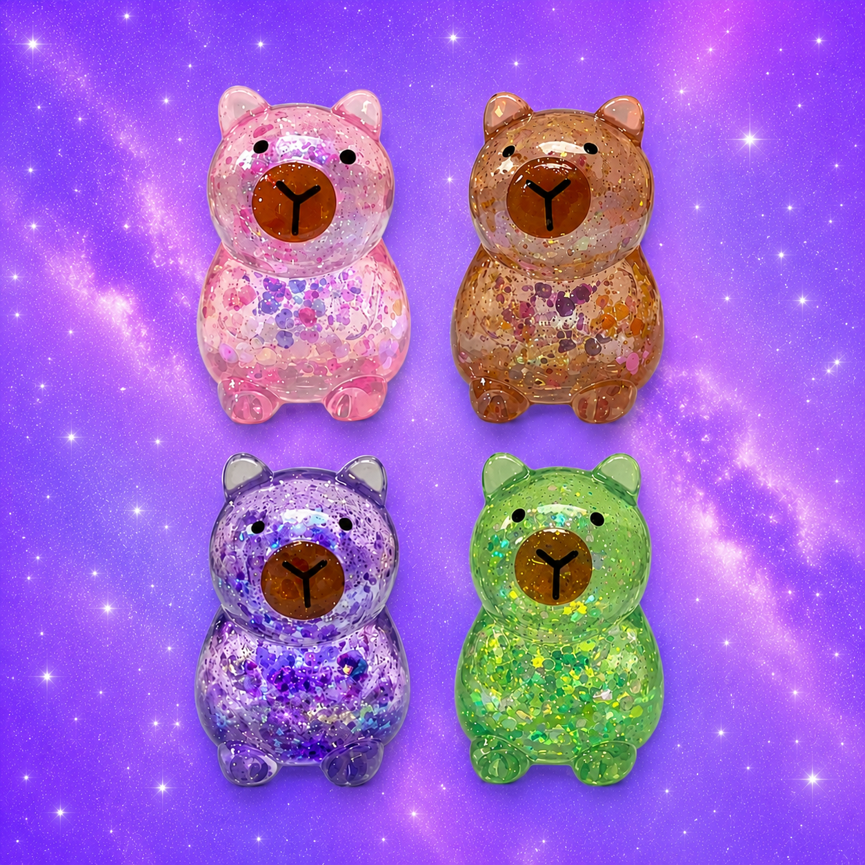 Capybara Glitter Squishy