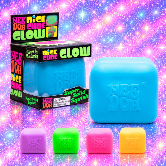 Original NeeDoh Nice Cube Glow (Qty:1 Assorted Colors)